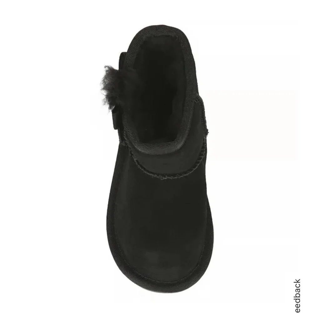 Koolaburra by UGG Victoria Toddler 5 Black Suede Bow Boots